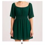 Green Short Sleeve Dress