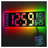 EASYERA 16.5 Inch Large Digital Wall Clock