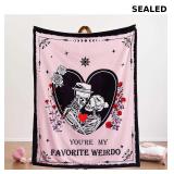 Janzza Romantic Love Blanket - Light Pink