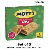 5x Mott's Soft Baked Apple Filled Bars