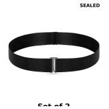2x No Show Invisible Elastic Belt for Women Men