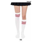 Zando Striped Thigh High Socks for Women Striped K