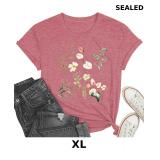 Women Vintage Flowers Shirt Floral Graphic Tees