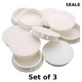 Baomain 25-Pack Plastic Hole Plugs White 2' (50mm)