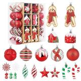 SHareconn 65pcs Christmas Tree Ornaments Set