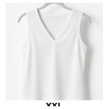 White V-Neck Sleeveless Top