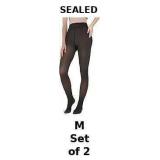 2x EXQUISLIFE Fleece Lined Tights Sheer Women