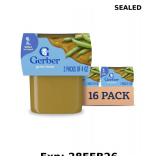 Gerber Stage 2 Baby Food, Green Beans Puree Tubs,