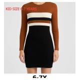 Color Block Long Sleeve Dress (FOR KIDS)