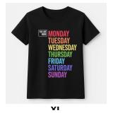 Colorful Days of the Week T-Shirt