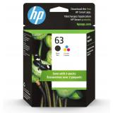 Original HP 63 Black/Tri-color Ink 2-pack