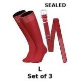 3x Baseball Socks and Belt Combo Set