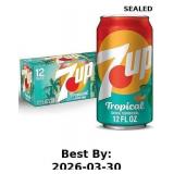 7UP Tropical 355 ml (12 fl oz) Cans - 12 Pack