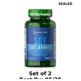 2x Puritan's Pride Non-GMO Soy Isoflavones 750mg