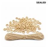 Wooden Rings 0.35 Inch (9mm ID x 3mm Thick)