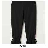 Black Pants with Lace Trim