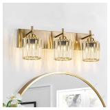 HUOKU Modern Crystal Bathroom Vanity Lights