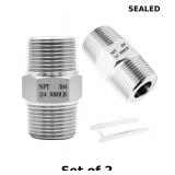 2x SummerHolz 3/4' NPT Hex Nipple