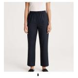 Navy Blue Elastic Waist Pants