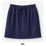 Navy Blue Drawstring Skirt