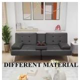 65 in. Convertible Folding Futon Sofa Bed
