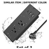 3x IPX6 Recessed Power Strip