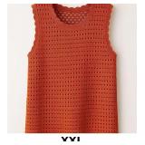 Orange Scalloped Tank Top