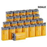 SEALED-Amazon Basics 24pcs 9V Alkaline Batteries