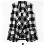 Black and White Checkered Vest