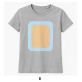 Gray T-Shirt with Colorful Design