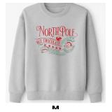 Gray Sweatshirt with Holiday Design