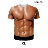 Goodstoworld Unisex 3D Fake Abs T Shirts