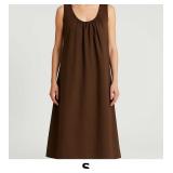 Brown Sleeveless Midi Dress