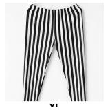 Black and White Striped Leggings