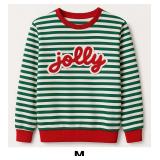Green and White Striped Sweater