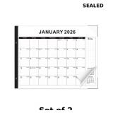 2x 2026 Desk Calendar Large 22x17 ï¿½ Desk Top...
