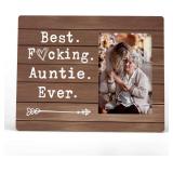 FONDCANYON Best Auntie Ever Picture Frame