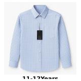 Blue Gingham Check Long Sleeve Shirt