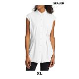 Women's Elegant Pleated Blouse Top Sleeveless