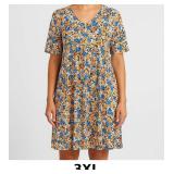 Floral Print Short Sleeve Dress