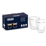 De'Longhi 2pcs Thermo Espresso Glasses
