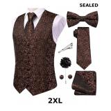 Hi-Tie Men's Silk Vest Bowtie Set