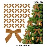 Hekocap 24Pcs Vintage Velvet Ribbon Bows x5