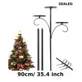 Black Triple Tree Topper Candelabra