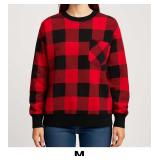 Red and Black Plaid Sweatshirt