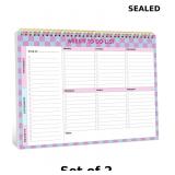 2x Taja Weekly To Do List Notepad