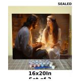 2x Aihonmin Jesus Communicating with Women Paint