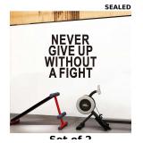 2x Motivational Quotes Wall Decals for Gym