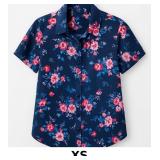 Floral Short-Sleeve Button-Up Shirt
