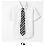 Short Sleeve White Shirt with Tie